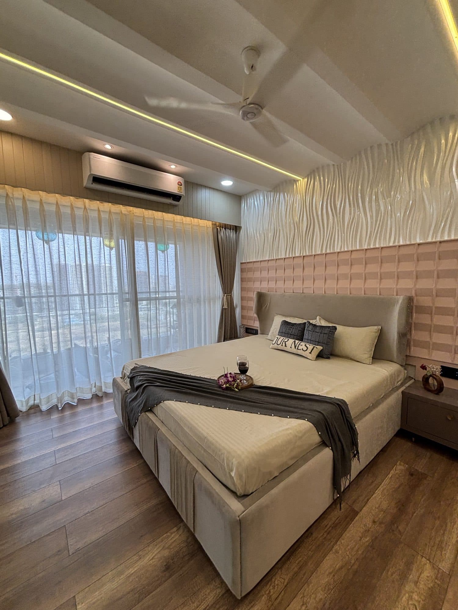 Magarpatta Apartment - 3 BHK Premium Interior, Living Room detail