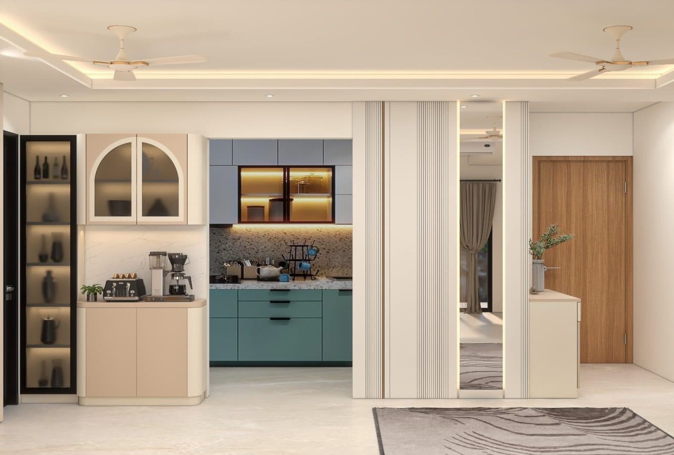 Living Room in a Goregaon, Mumbai home by Divya Jain Interiors
