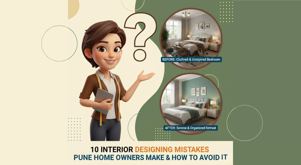 Common interior design mistakes corrected in Pune home showing proper planning and execution