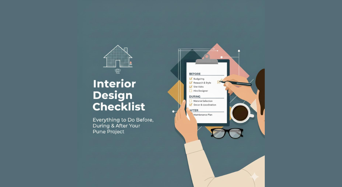 Interior design checklist and planning documents for Pune
