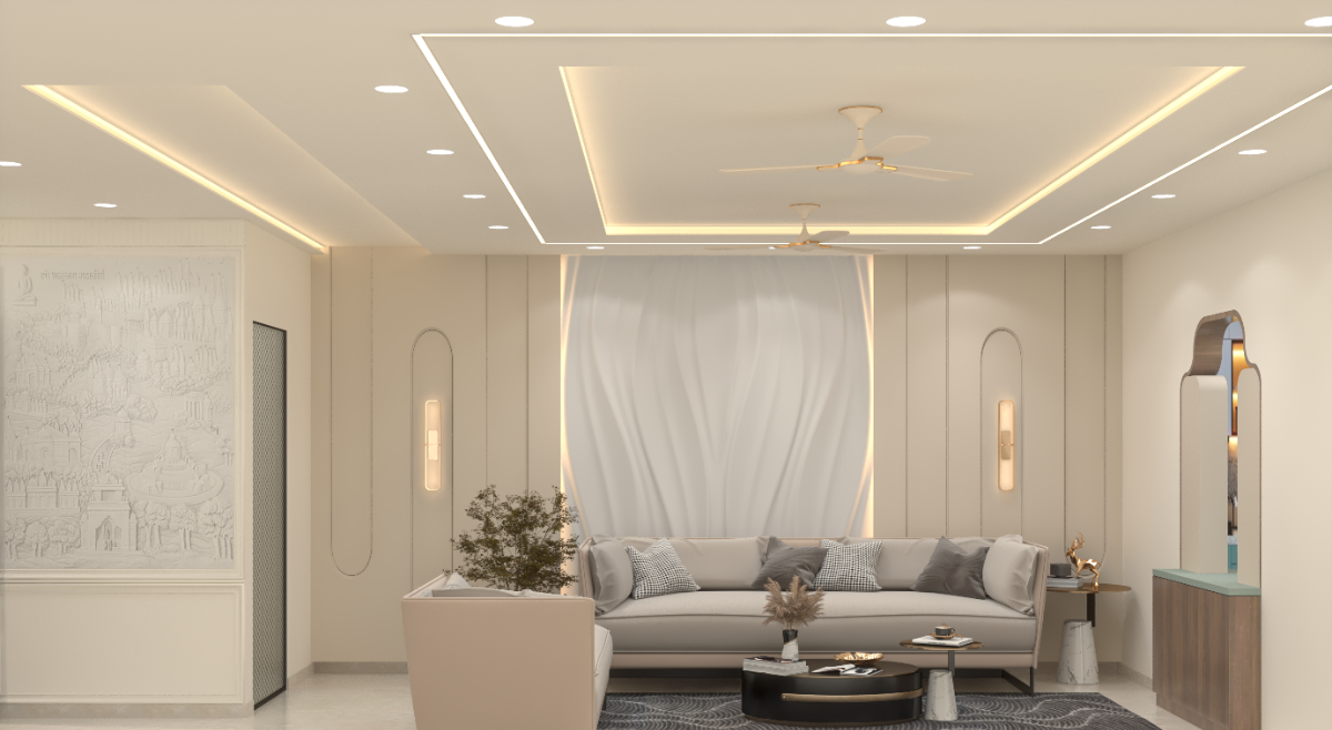 Luxury interior design completed in Koregaon Park Pune .
