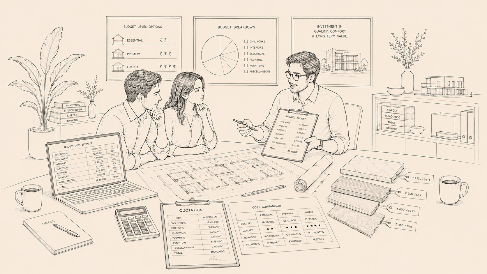 Budget Planning, Divya Jain Interiors process