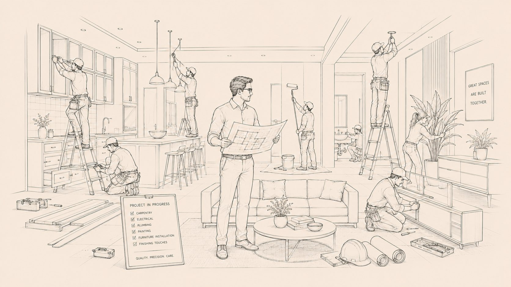 Project Execution, Divya Jain Interiors process