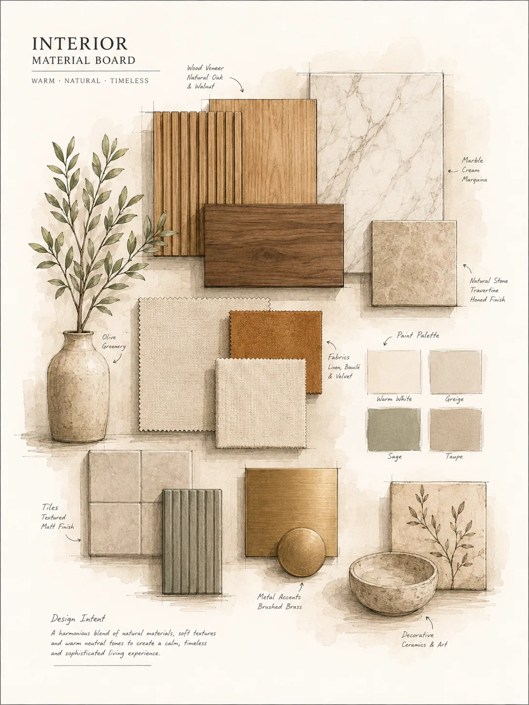 Material board, sample deliverable